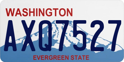 WA license plate AXQ7527