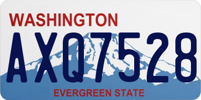 WA license plate AXQ7528