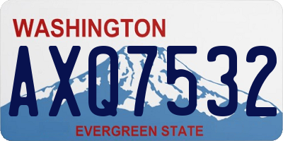 WA license plate AXQ7532