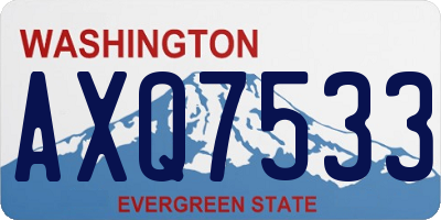 WA license plate AXQ7533