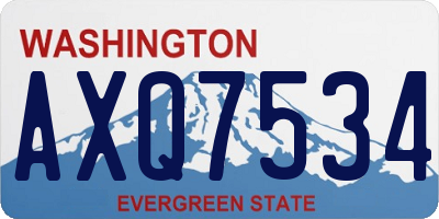 WA license plate AXQ7534