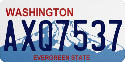 WA license plate AXQ7537