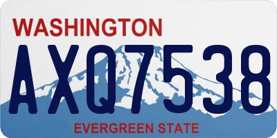 WA license plate AXQ7538