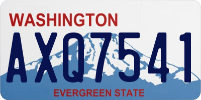 WA license plate AXQ7541