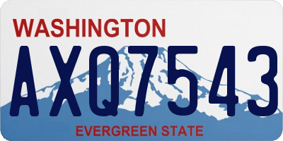 WA license plate AXQ7543
