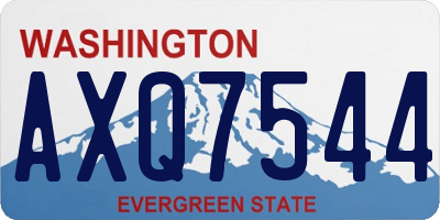 WA license plate AXQ7544