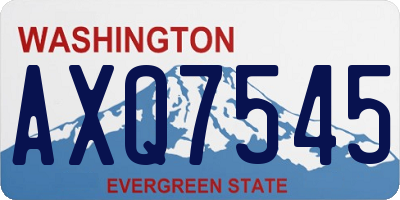 WA license plate AXQ7545