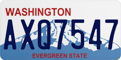 WA license plate AXQ7547