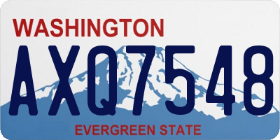 WA license plate AXQ7548