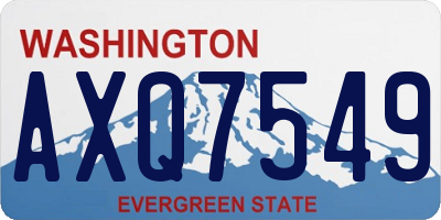 WA license plate AXQ7549