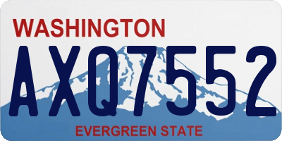 WA license plate AXQ7552