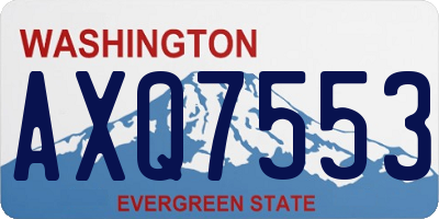 WA license plate AXQ7553