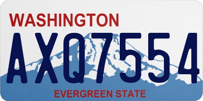 WA license plate AXQ7554