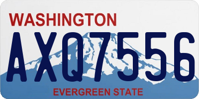 WA license plate AXQ7556