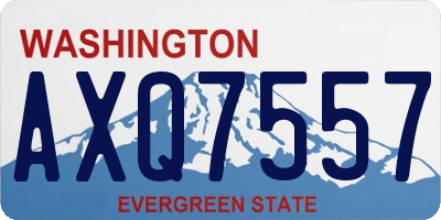 WA license plate AXQ7557