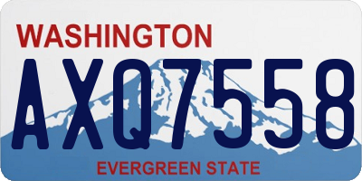 WA license plate AXQ7558