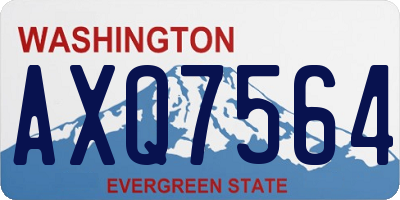 WA license plate AXQ7564