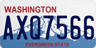 WA license plate AXQ7566