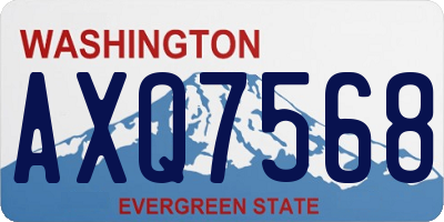 WA license plate AXQ7568