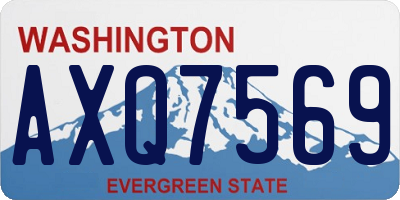 WA license plate AXQ7569