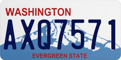 WA license plate AXQ7571