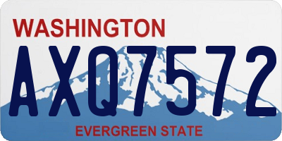 WA license plate AXQ7572