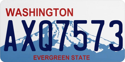 WA license plate AXQ7573
