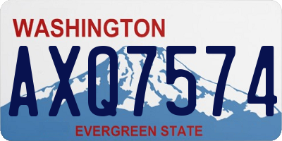 WA license plate AXQ7574
