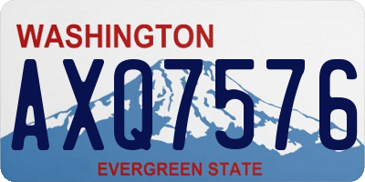 WA license plate AXQ7576