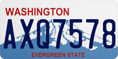 WA license plate AXQ7578
