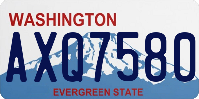WA license plate AXQ7580