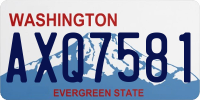 WA license plate AXQ7581