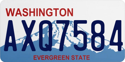 WA license plate AXQ7584