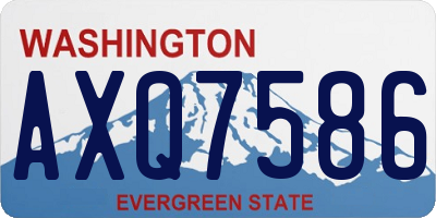 WA license plate AXQ7586