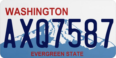 WA license plate AXQ7587