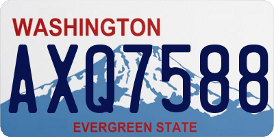 WA license plate AXQ7588