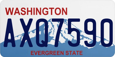 WA license plate AXQ7590