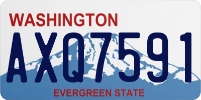 WA license plate AXQ7591