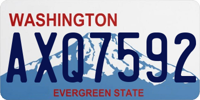 WA license plate AXQ7592