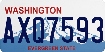 WA license plate AXQ7593