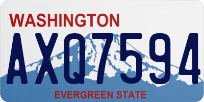 WA license plate AXQ7594
