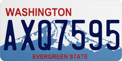 WA license plate AXQ7595