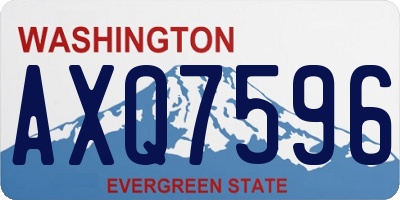 WA license plate AXQ7596