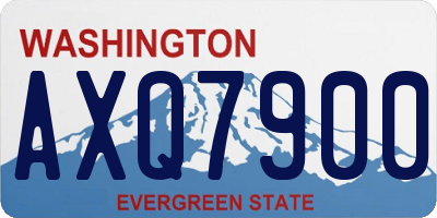 WA license plate AXQ7900