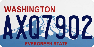 WA license plate AXQ7902