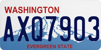 WA license plate AXQ7903