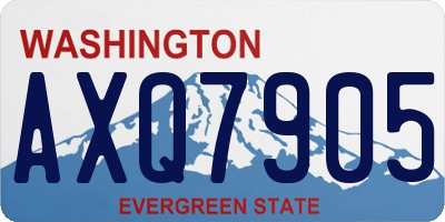 WA license plate AXQ7905
