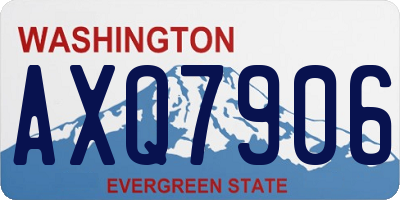 WA license plate AXQ7906