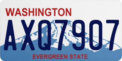 WA license plate AXQ7907