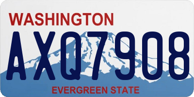 WA license plate AXQ7908